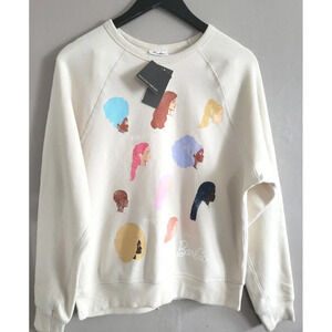 Grayson Threads Barbie Sweatshirt Women's XS Tan Hairstyles Novelty Prin…